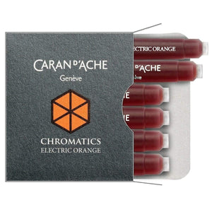 orange1117 Caran d'Ache, Tintenpatrone Chromatics, 6 Stk. Electric Orange