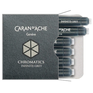 grau1120 Caran d'Ache, Tintenpatrone Chromatics, 6 Stk. Infinite Grey