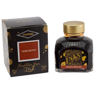 braun2629 Diamine, Tintenglas Regular, 80 ml, Dark Brown/Warm Brown