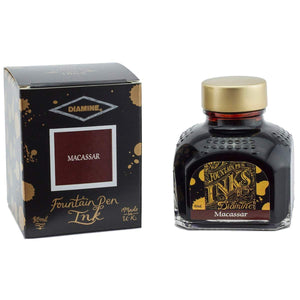 dunkelbraun2675 Diamine, Tintenglas Regular, 80 ml, Macassar