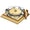 gold3544 El Casco, Aschenbecher 23 Karat, gold