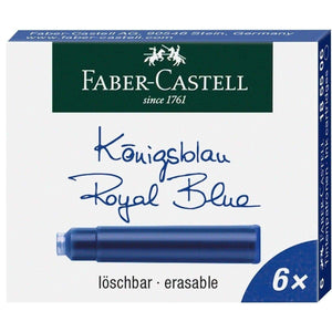 blau5015 Faber-Castell, Tintenpatrone, 6 Stück, blau