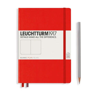 rot15671 Leuchtturm 1917, Notizbuch, A5 blanko Hardcover, rot