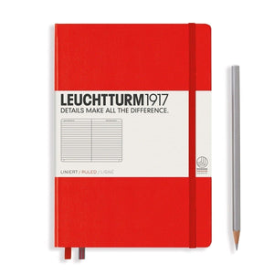 rot15715 Leuchtturm 1917, Notizbuch, A5 liniert Hardcover, rot