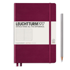 dunkelrot15699 Leuchtturm 1917, Notizbuch, A5 dotted Hardcover, Port Red