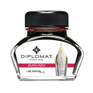 dunkelrot2791 Diplomat, Tintenglas Octupus Ink, 30ml, Burgunder Rot