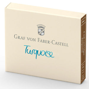 blau6177 Graf von Faber-Castell, Tintenpatrone, 6x, Turquoise