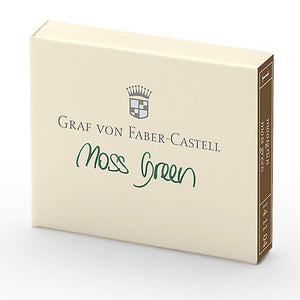dunkelgrün6150 Graf von Faber-Castell, Tintenpatrone, 6x, Moss Green