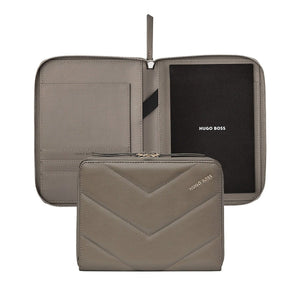 braun5689 HUGO BOSS, Schreibmappe Triga, A5, Taupe