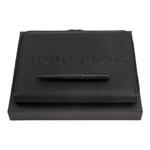 schwarz695 HUGO BOSS, Schreibset Label, A5, schwarz