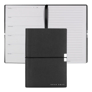 schwarz21177 HUGO BOSS, Notizbuch Elegance Storyline, A6 agenda weiss, schwarz