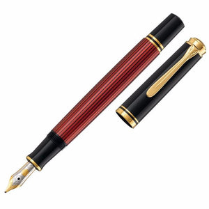 schwarz11381 Pelikan, Füller Souverän M600, 14K Feder, schwarz-rot