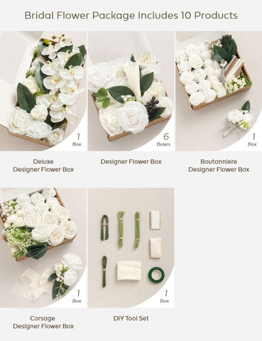 consola Pesimista palo DIY Wedding Flower Packages in White & Sage – Ling's Moment