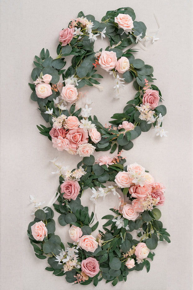 Flower Garland 6.5FT (Set of 2) - Blush Pink