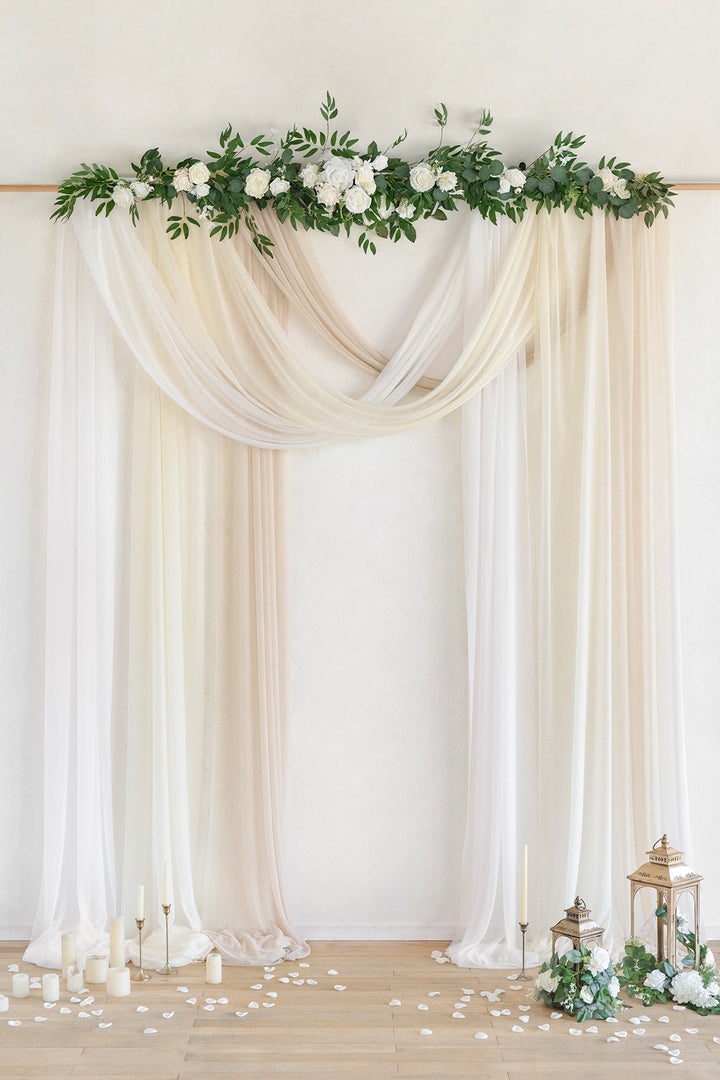 draped wedding arch