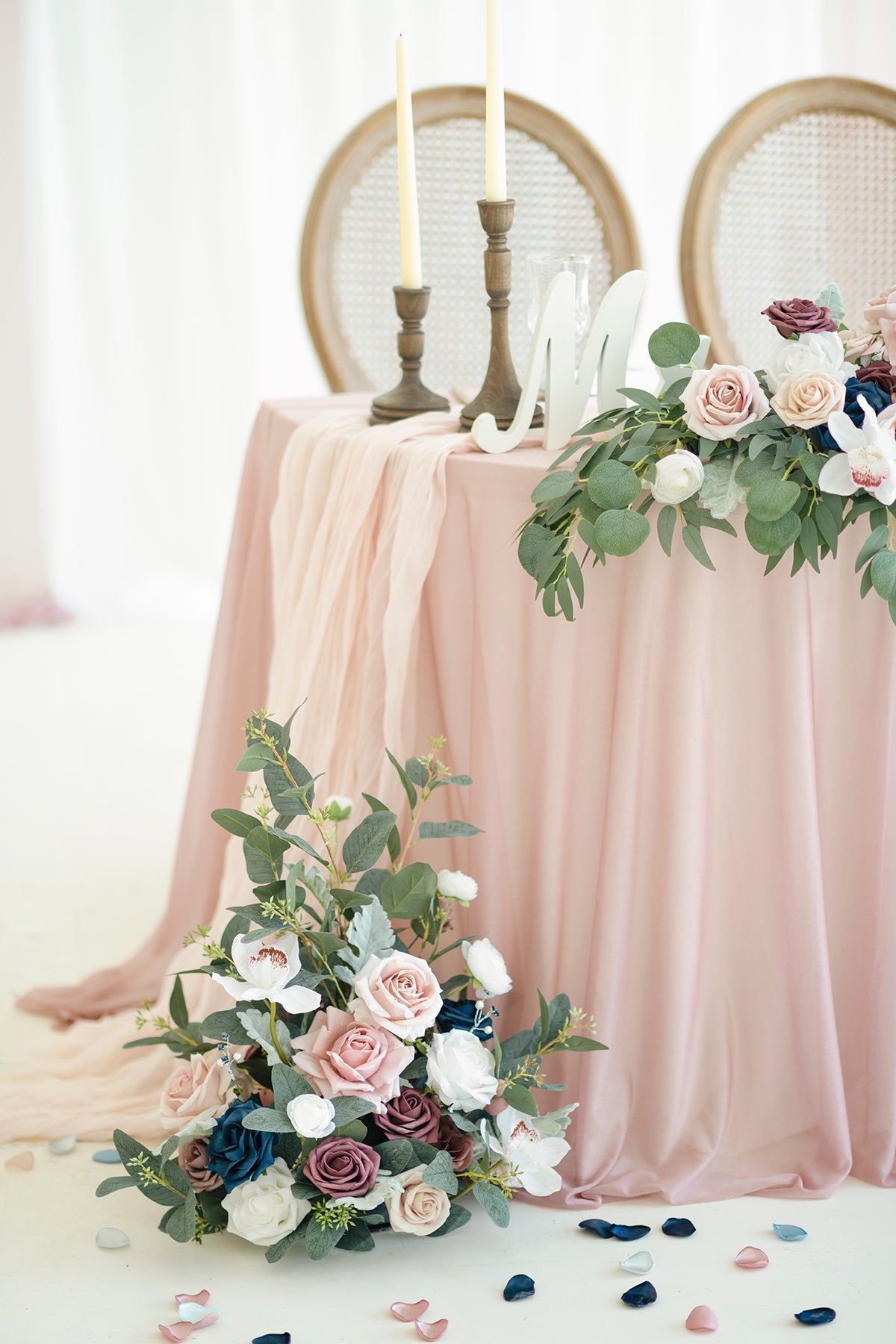 Sweetheart Table Decor Diy Package Dusty Rose And Navy