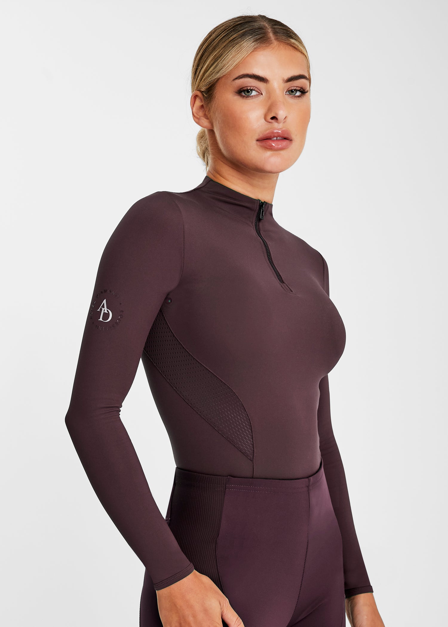 Maroon Base Layer - Riding Top – Aztec Diamond Equestrian