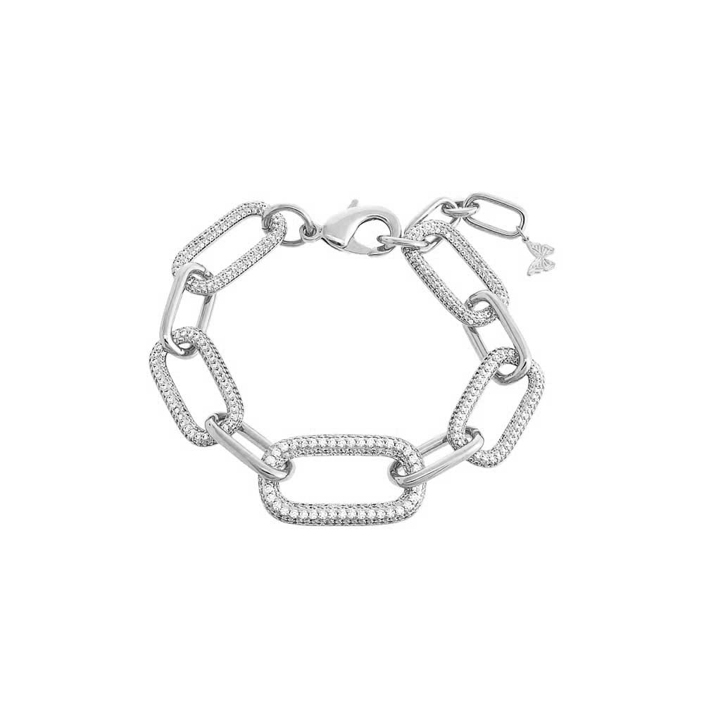 Pave Chunky Open Link Bracelet