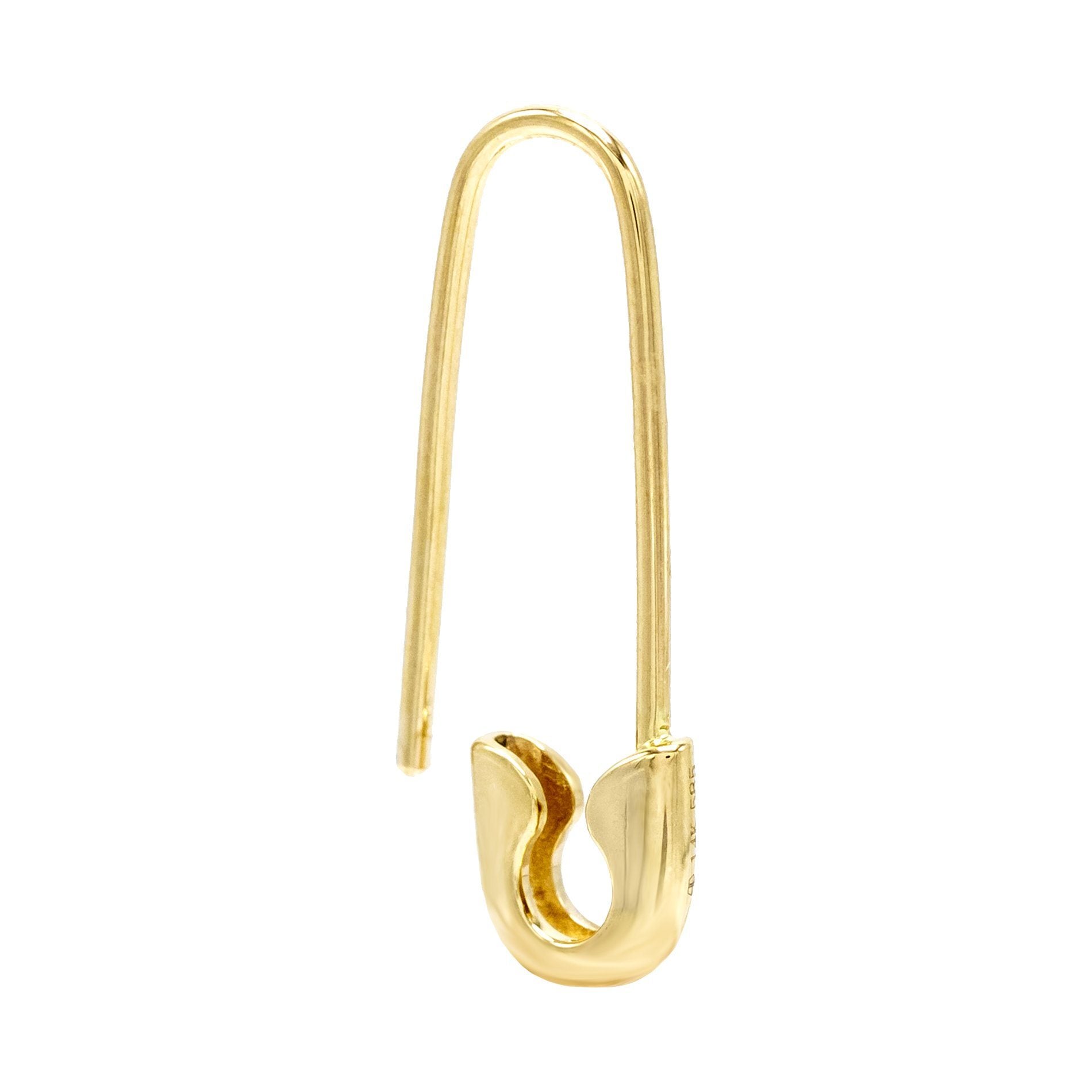 Safety Pin Earring 14K - 14K Gold / Single