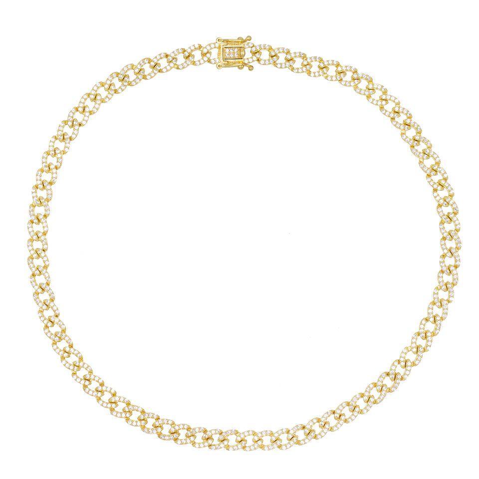 Gold Thin Chain Link Choker | Adina's Jewels