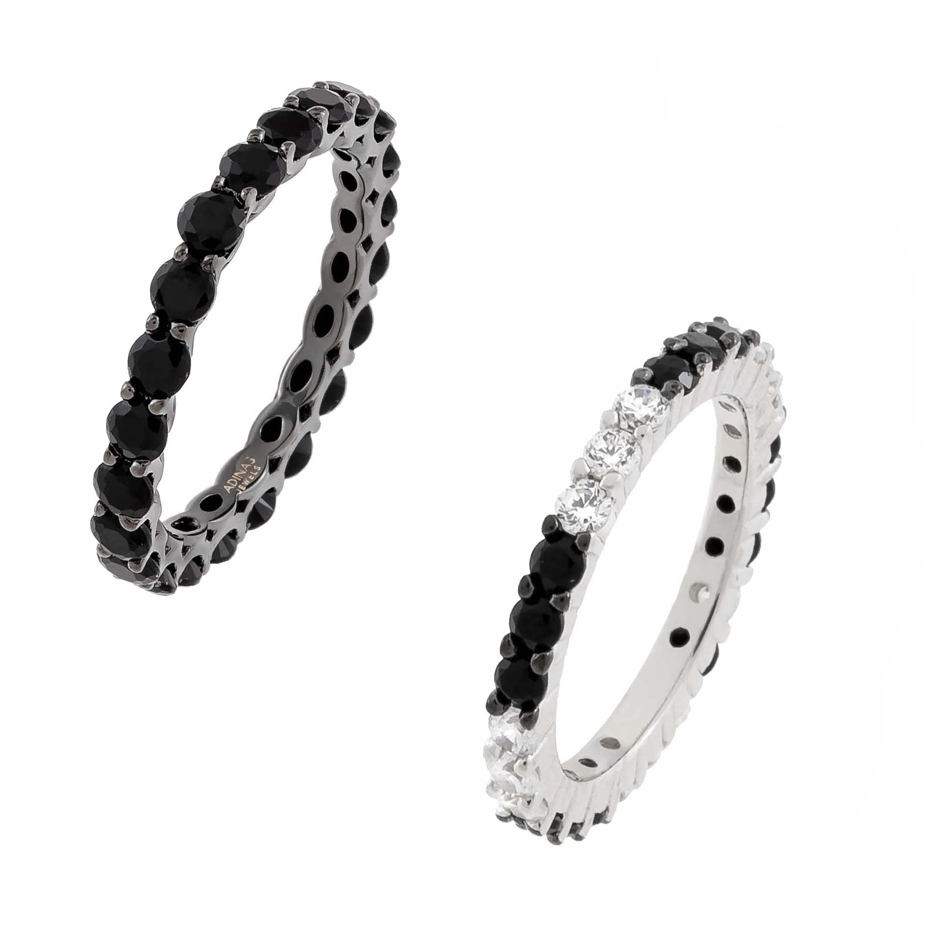 Onyx CZ Ring Combo Set