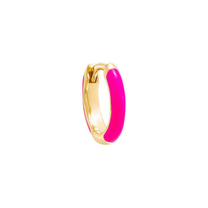 300px x 300px - Colored Enamel Huggie Earring | Adina Eden Jewels