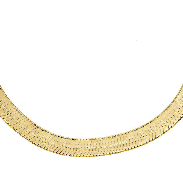 Wide Herringbone Necklace | Adina's Jewels