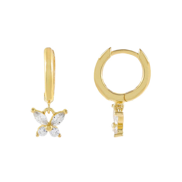 CZ Crystal Butterfly Huggie Earring – Adina's Jewels