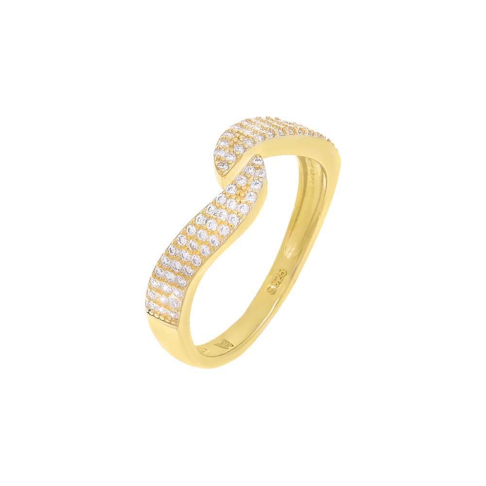 Pave Wave Open Ring | Adina Eden Jewels