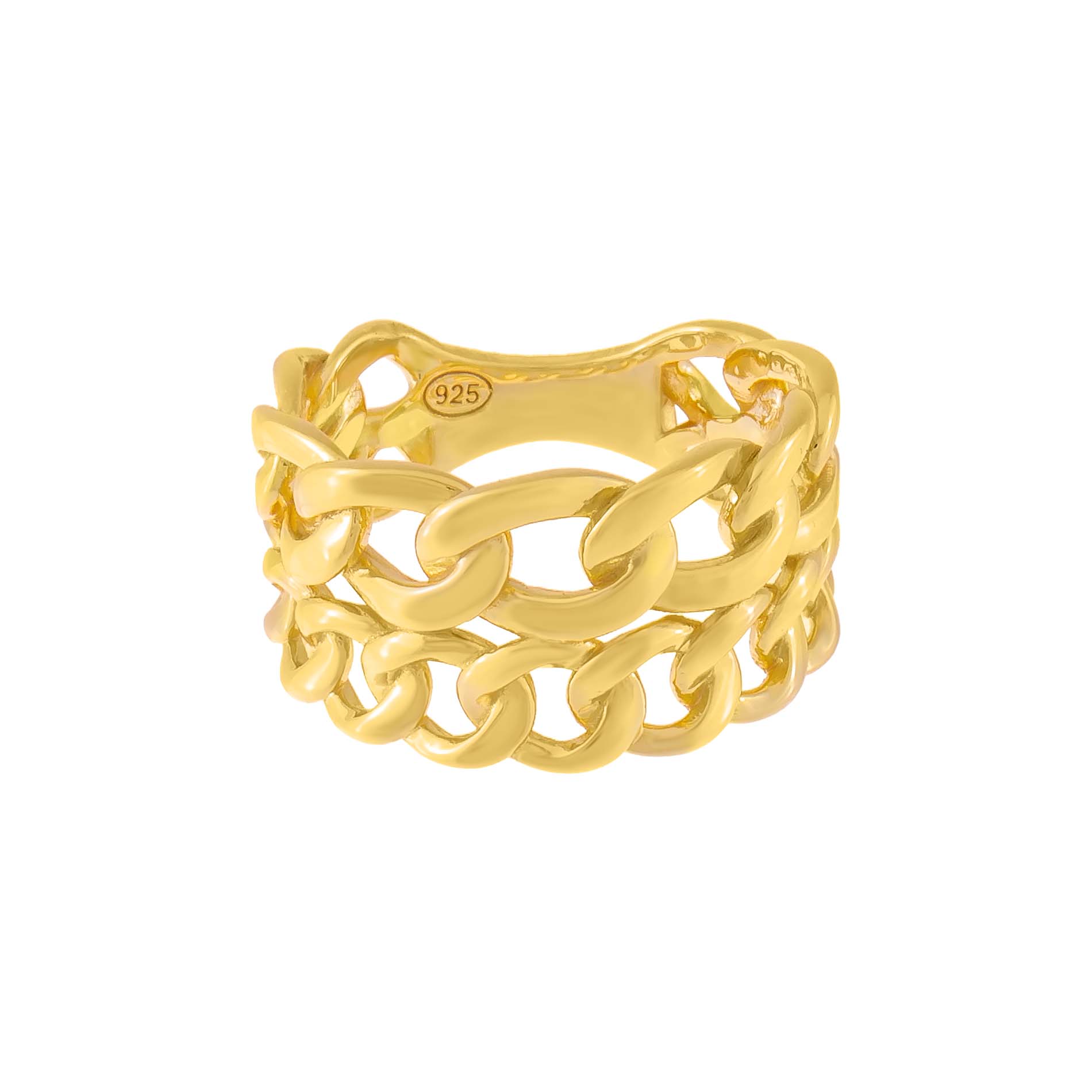 Chunky Double Chain Ring | Adina Eden Jewels
