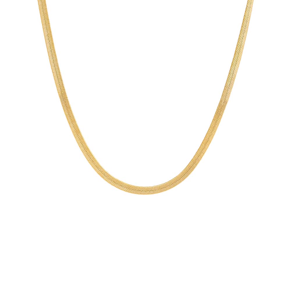 14K Yellow Gold 3.0m Round Snake Chain 18 Inches | Sarraf.com