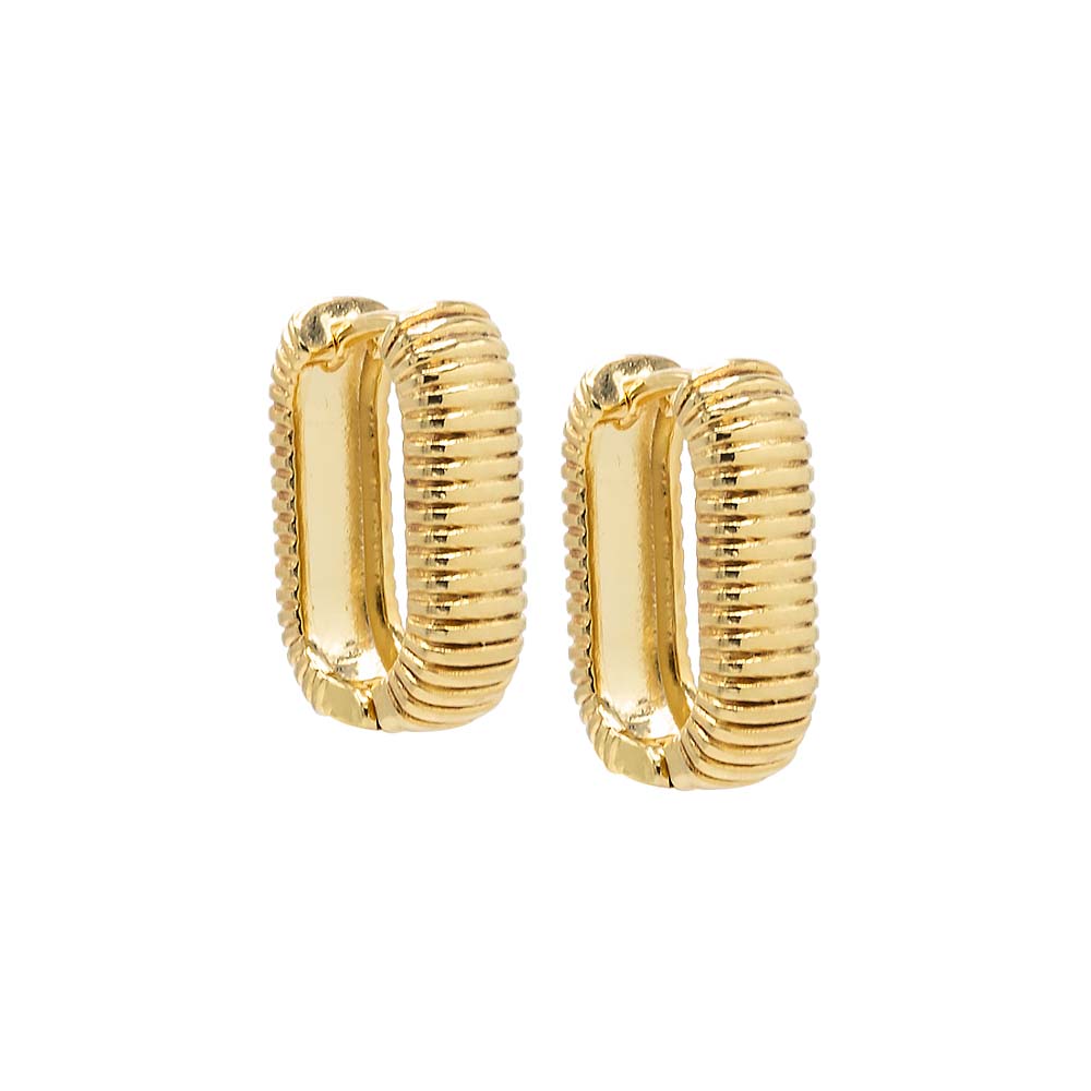 Source Double Helix Huggies Twist Earrings Gold Plated Joyas