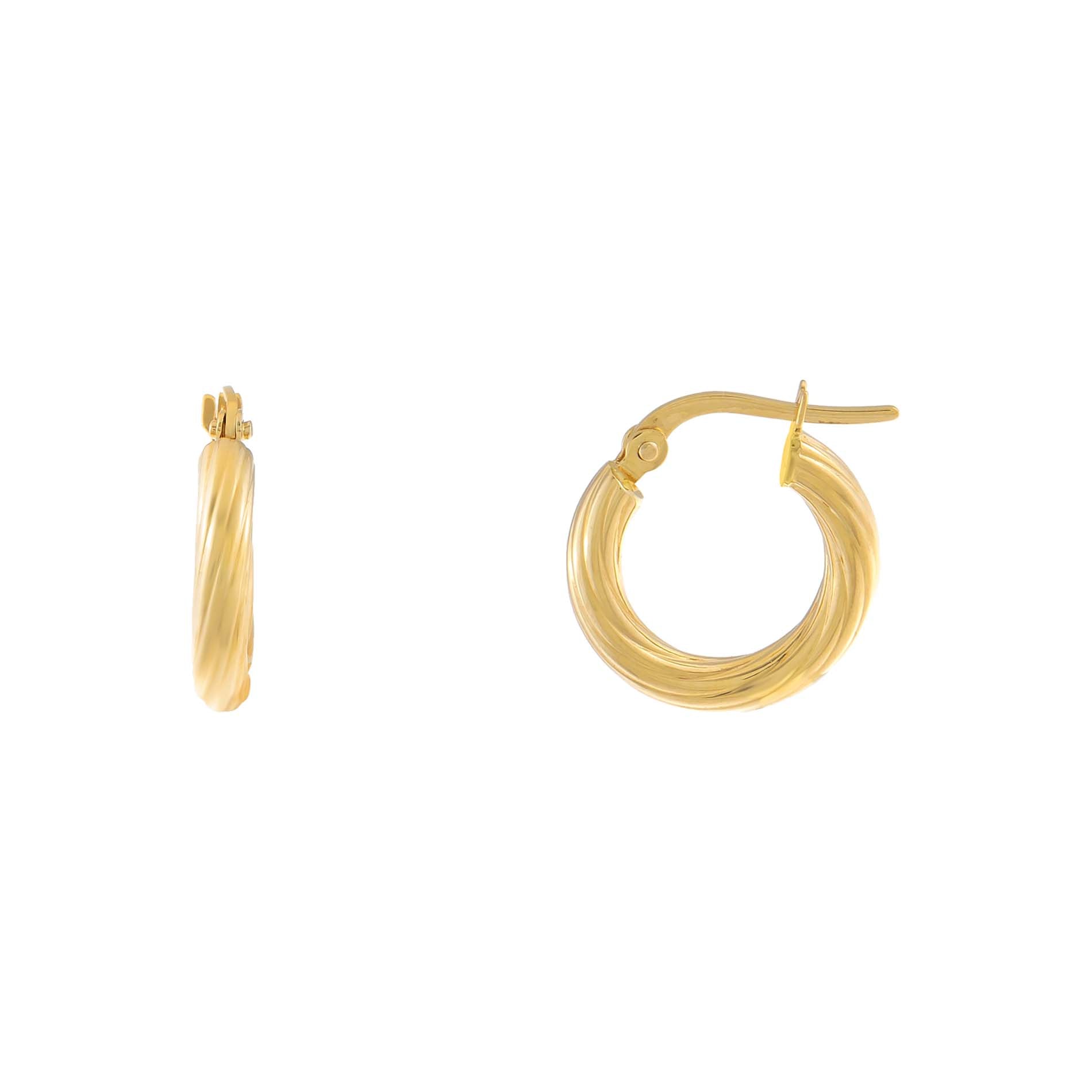 Twisted Hoop Earring 14K