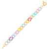 Multi-Color Pastel Chain Link Bracelet - Adina's Jewels