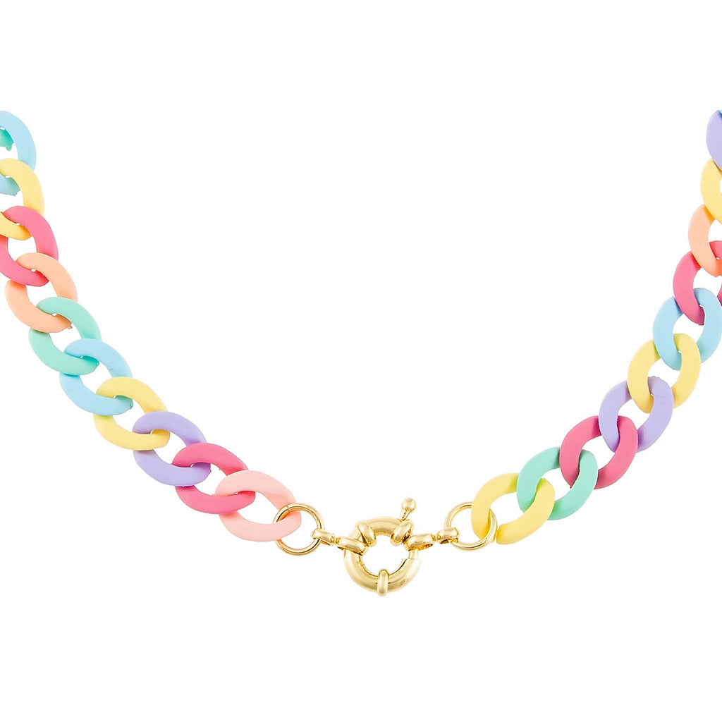 pastel chain link necklace