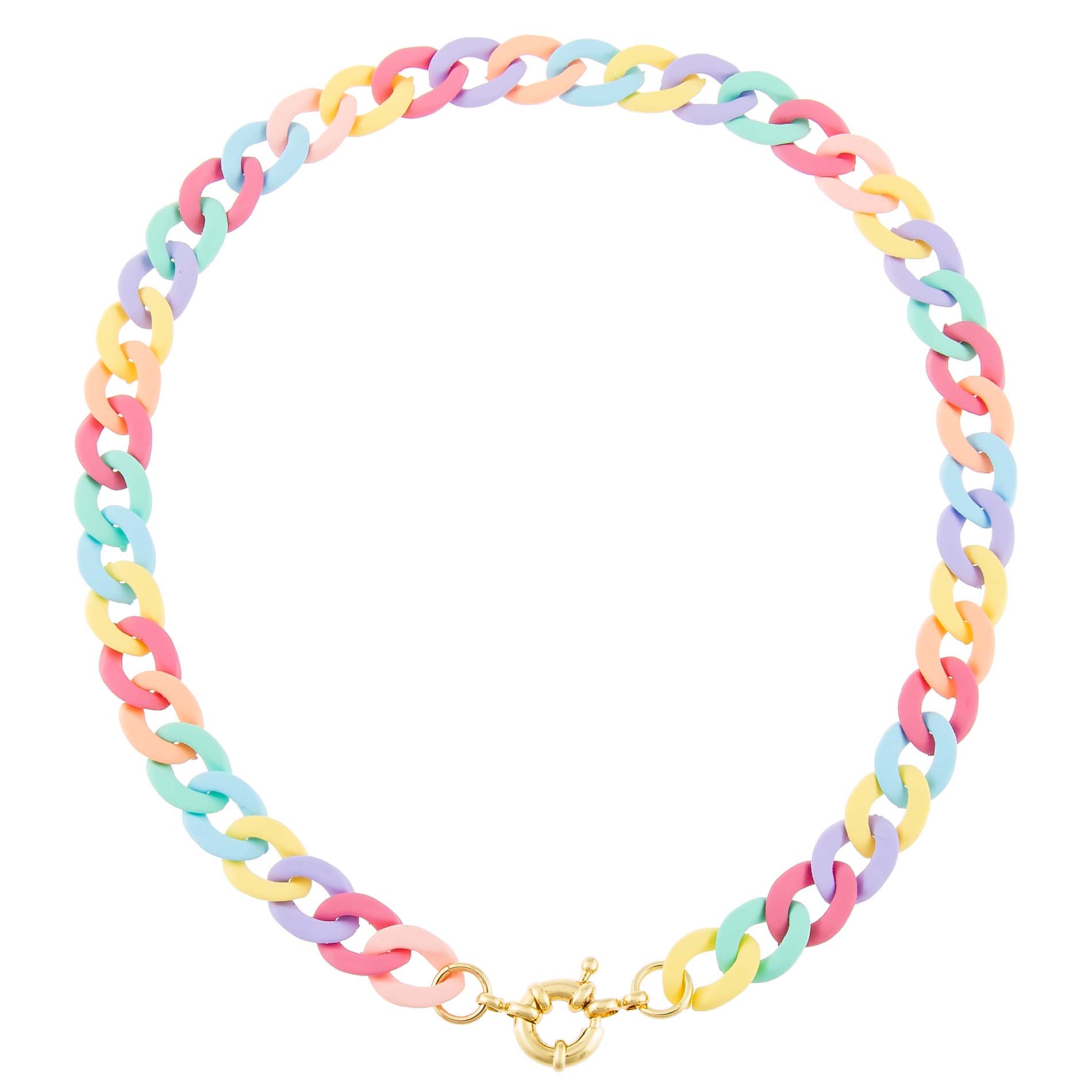 pastel chain link necklace