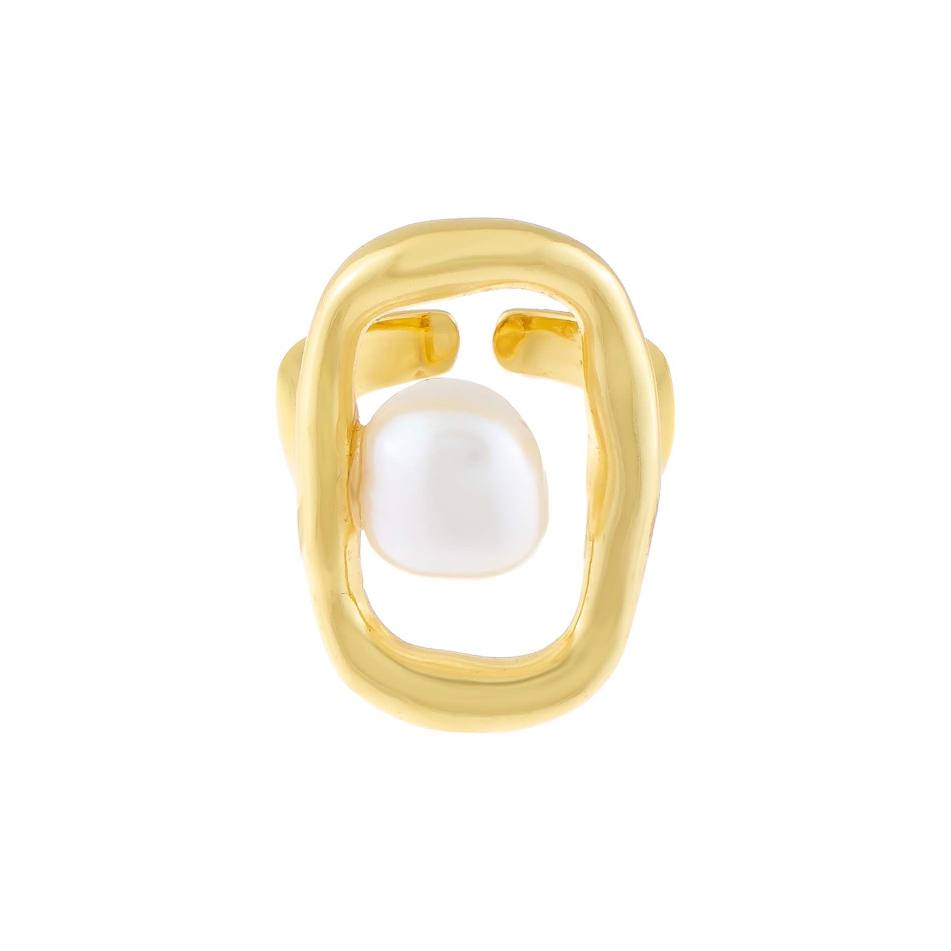 Open Pearl Adjustable Ring