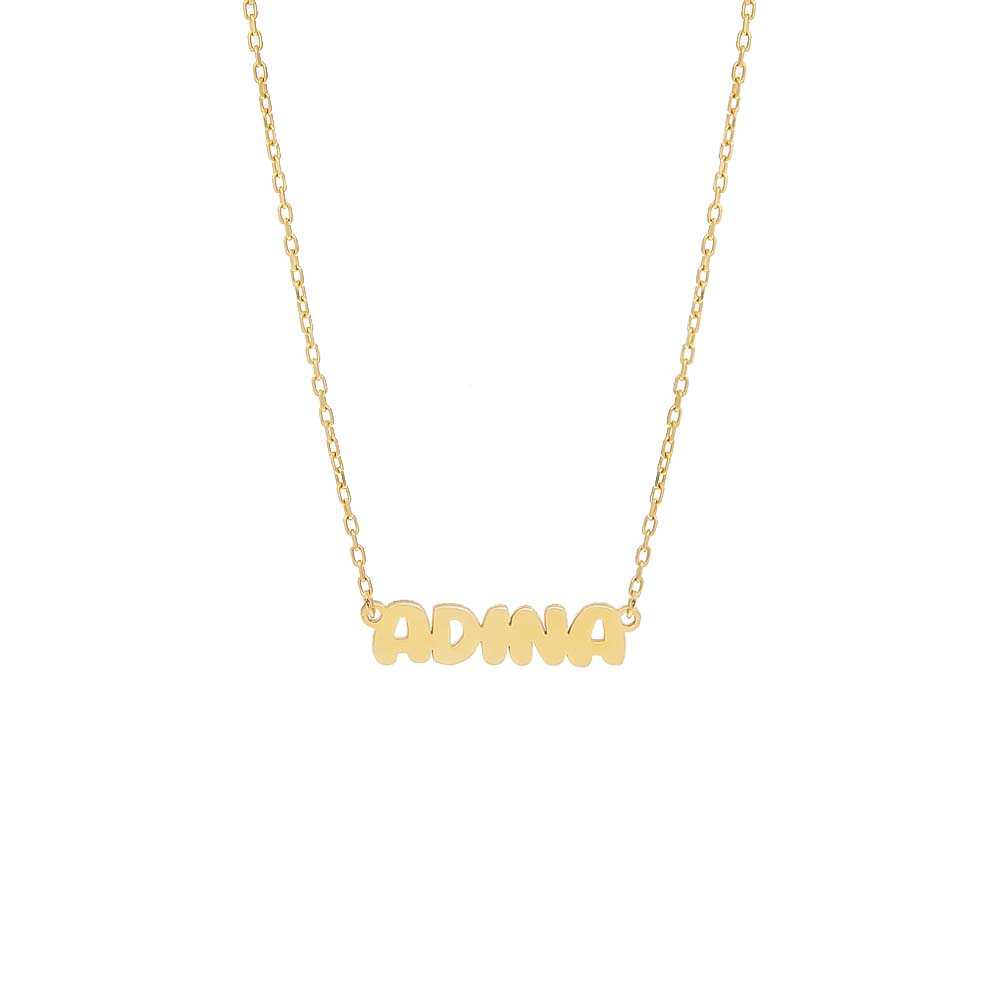18K Gold Plated Bubble Letter Necklace - Make a Bold Fashion Statement! –  L. Mae Boutique
