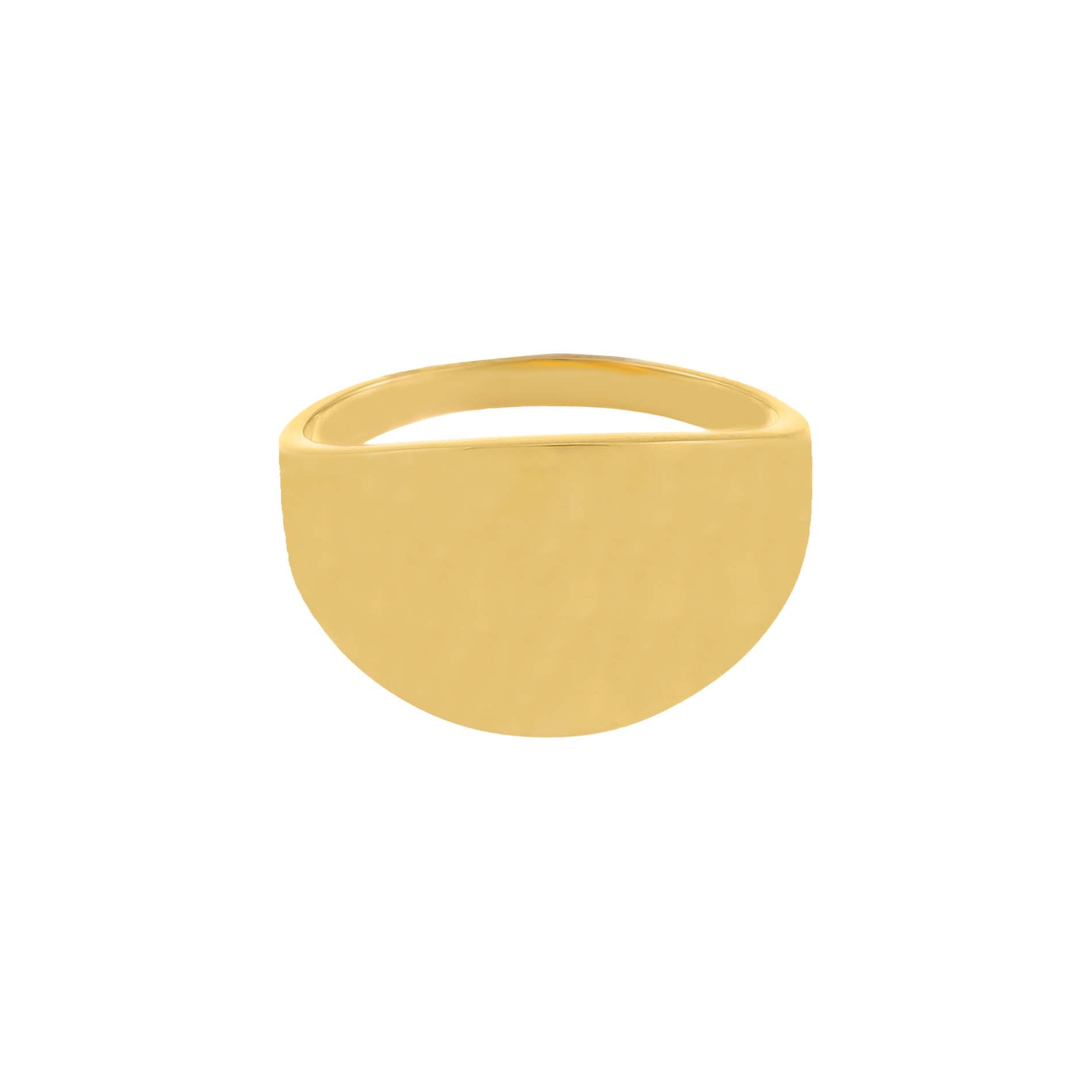 Wide Graduated Band Ring 14K