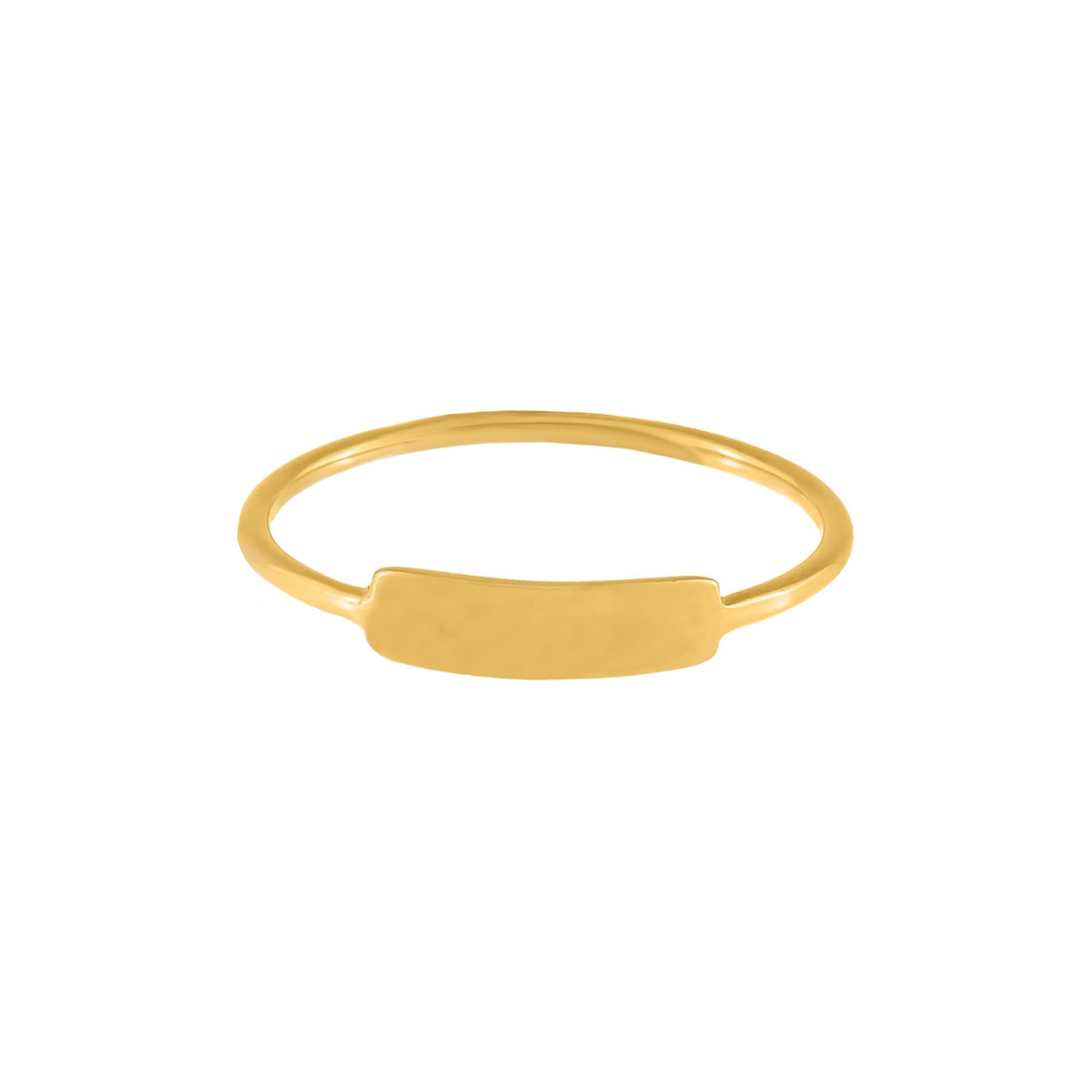 Engravable Bar Ring 14K