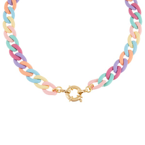 Pastel chain link necklace