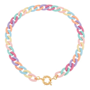 pastel chain link necklace