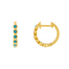 Turquoise Turquoise Bezel Huggie Earring - Adina's Jewels
