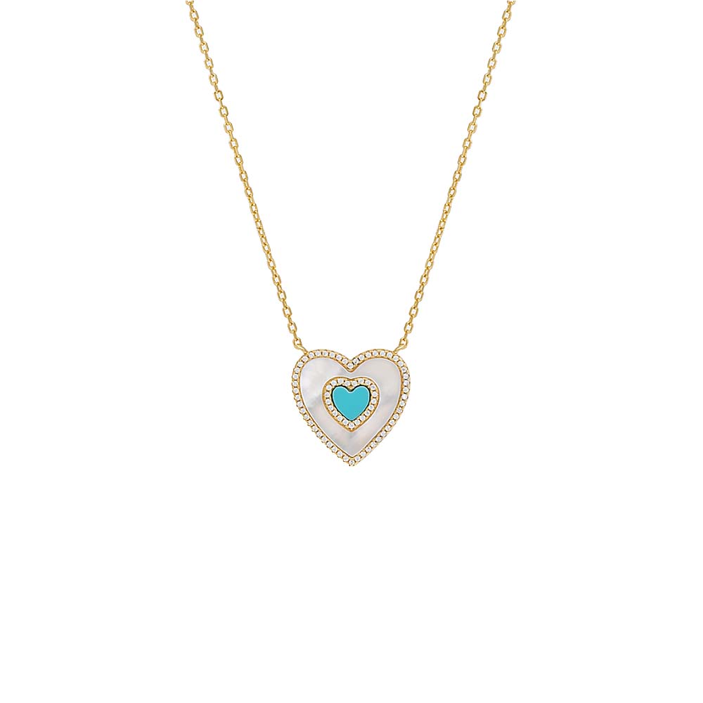 Elongated PavÃ© Heart Necklace | Adina Eden Jewels