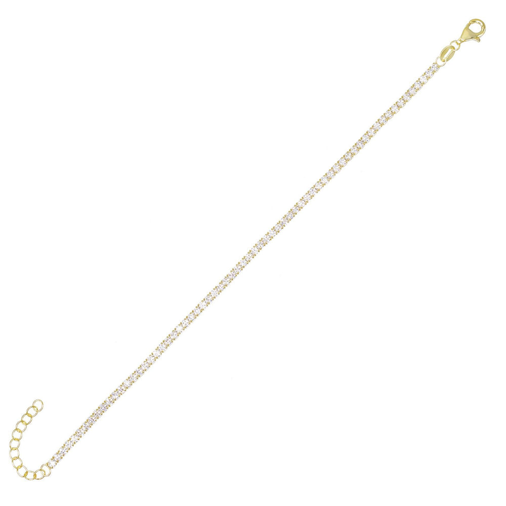 Gold Thin Tennis Bracelet - Adina's Jewels