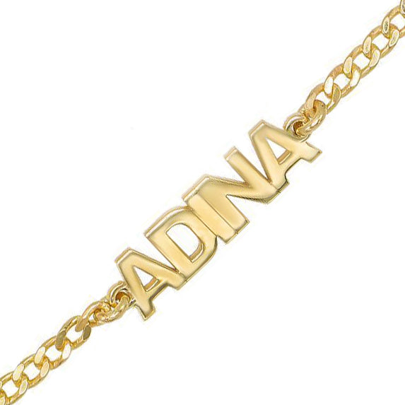 Name Bracelet, Curb Chain Name Bracelet, Gold Name Bracelet, Gift for Her,  Gift for Her, Valentines Day Gift, Gift for Her, Name Bracelet - Etsy |  Mens gold bracelets, Bracelets for men,
