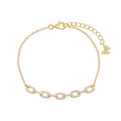 Double Diamond Initial Bracelet Affectio – aloé