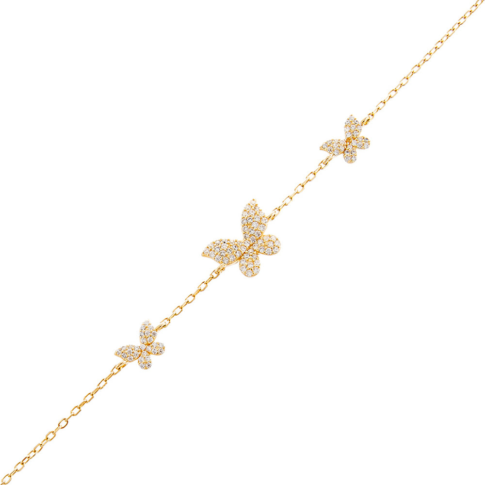 Double Diamond Initial Bracelet Affectio – aloé