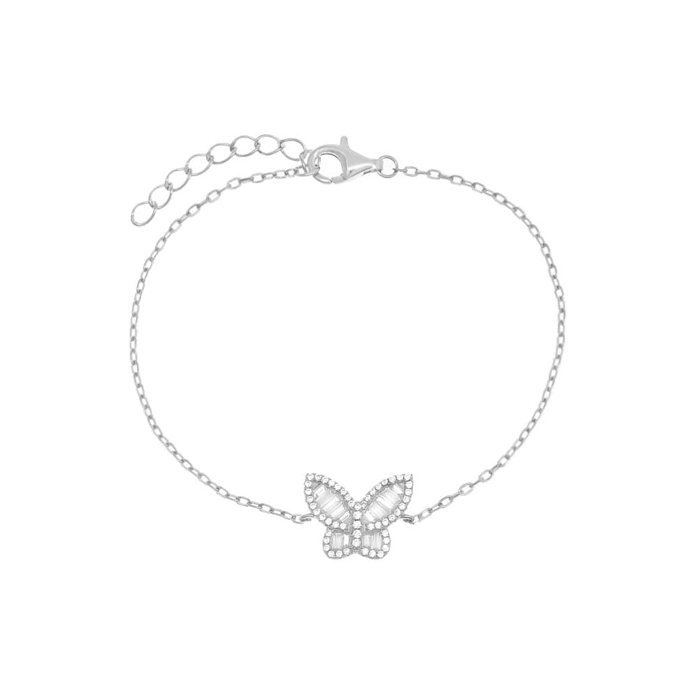 Pav茅 X Baguette Butterfly Bracelet