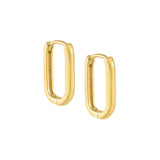  Solid Oval Huggie Earring - Adina's Jewels